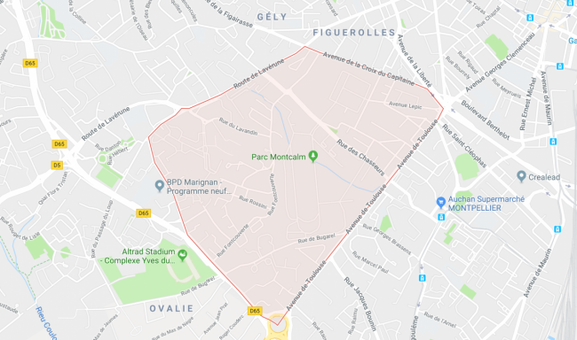 Un Quartier Bien Situé À Montpellier